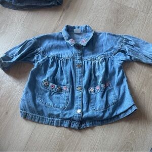 Next Blue Kids Dress with Floral Details 6-9 months